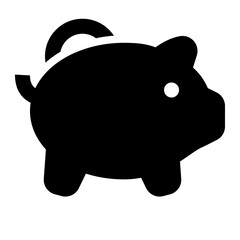 Piggy Bank Icon. Piggy Bank, Savings, Deposit, Fund, Money, Investment, Cash, Growth. Vector Icon Illustration