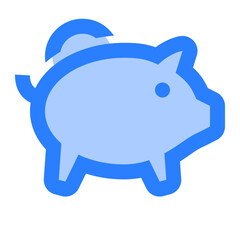 Piggy Bank Icon. Piggy Bank, Savings, Deposit, Fund, Money, Investment, Cash, Growth. Vector Icon Illustration