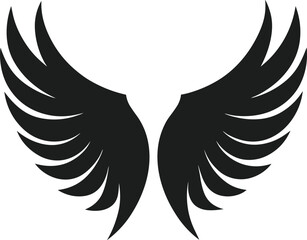 Minimalist Angel Wings Vector Illustration - Perfect for Mother's Day and Love-Themed Designs