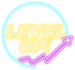 Level Up Neon Sign Icon
