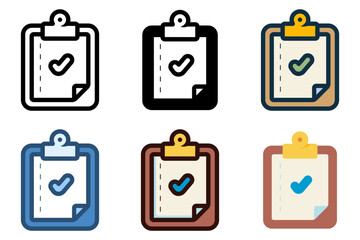clipboard with check mark paper icon vector illustration