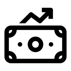 Profit Icon. Profit, Gain, Revenue, Earnings, Growth, Investment, Return, Income. Vector Icon Illustration