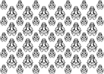 Obraz premium Classical seamless pattern with decoration tracery on a white background.
