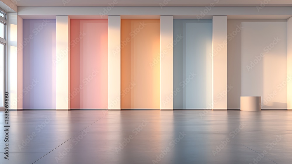 Poster serene abstract background with soft texture in contemporary space minimalist viewpoint
