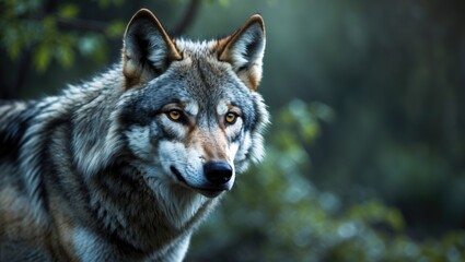 Fototapeta premium A detailed view of a Wolf