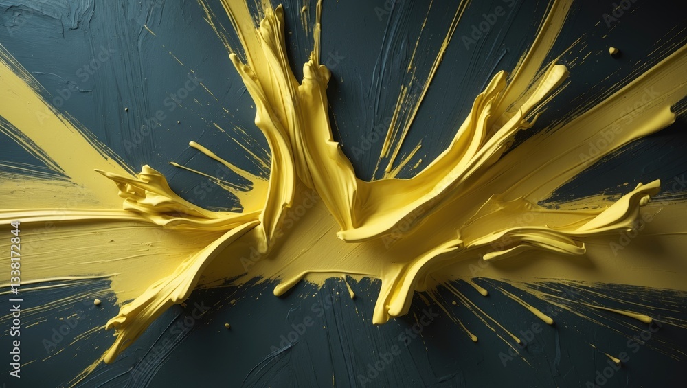 Poster abstract brush strokes texture background with painted splashes.