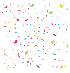 Realistic colorful confetti background
