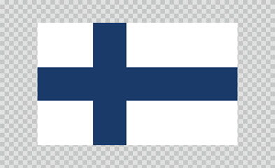 Obraz premium Flag of Finland. Finnish national symbol in official colors. Template icon. Abstract vector background.