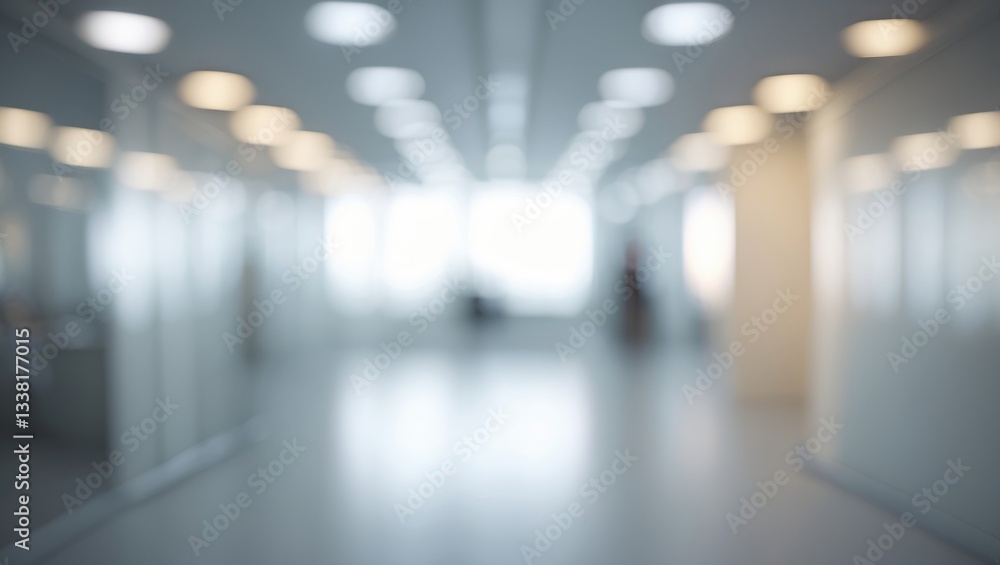 Poster abstract blurred gray office background with bokeh lights for use as a banner or presentation concep
