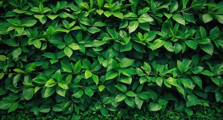 green backdrop created from a tree wall with fresh green leaves