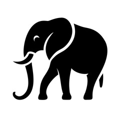 Obraz premium Elegant and simple elephant silhouette, perfect for branding and marketing.