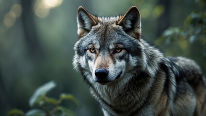 Obraz premium A detailed view of a Wolf.