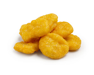 Chicken nuggets, on a white background, isolated.