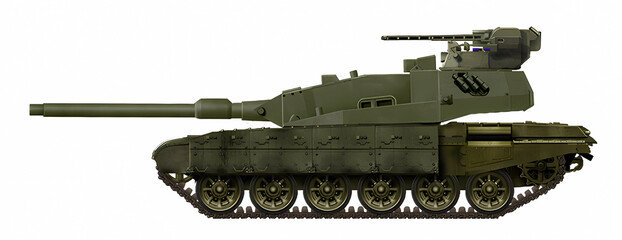 T-72 tank modernization option with a new unmanned turret and 120mm gun © Tikros