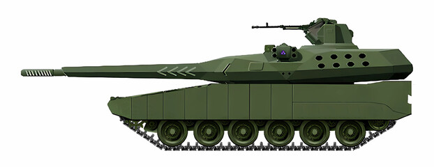 Strv-2000PL-01 (MBT concept based on the Strv-2000 tank, with a turret from the PL-01 tank) © Tikros