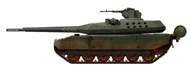 MBT concept based on the AMX-56 Leclerc tank, with a turret from the PL-01 tank © Tikros