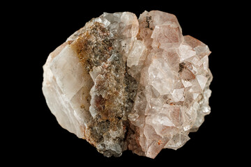 Quartz mineral with crystal formations.