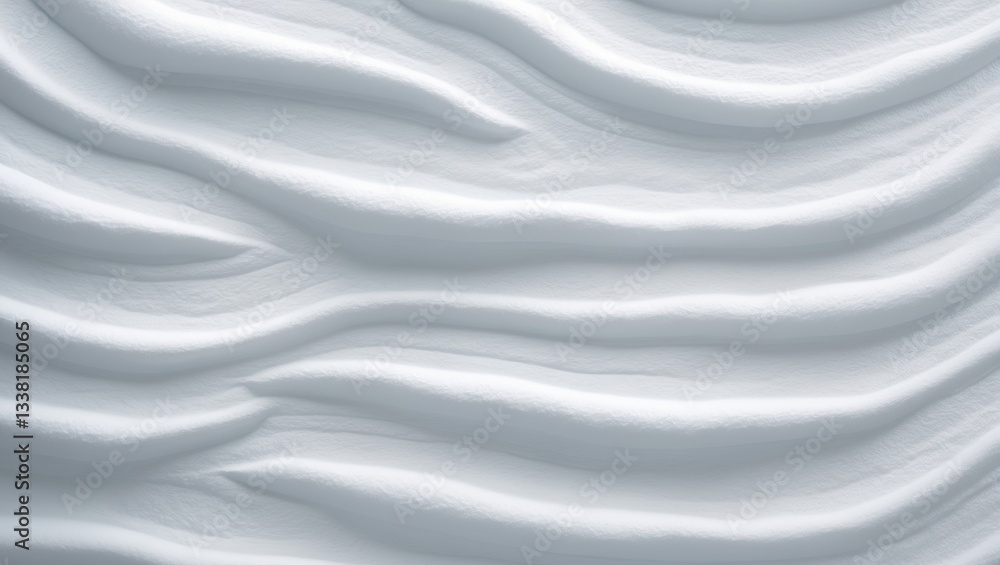 Poster high-angle perspective of snow texture, backdrop with empty space.