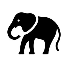 Fototapeta premium Basic and minimal elephant head vector, perfect for logos and emblems.