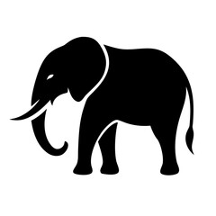 Fototapeta premium Simple elephant icon ideal for creating logos, branding, and marketing materials.