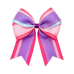 Colorful hair bow with vibrant stripes, perfect for adding playful touch to any hairstyle