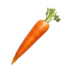 Fresh carrot with vibrant orange color and green leaves, perfect for healthy meals