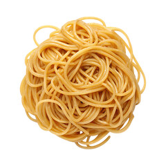 Delicious spaghetti pasta in tangled heap, perfect for any meal
