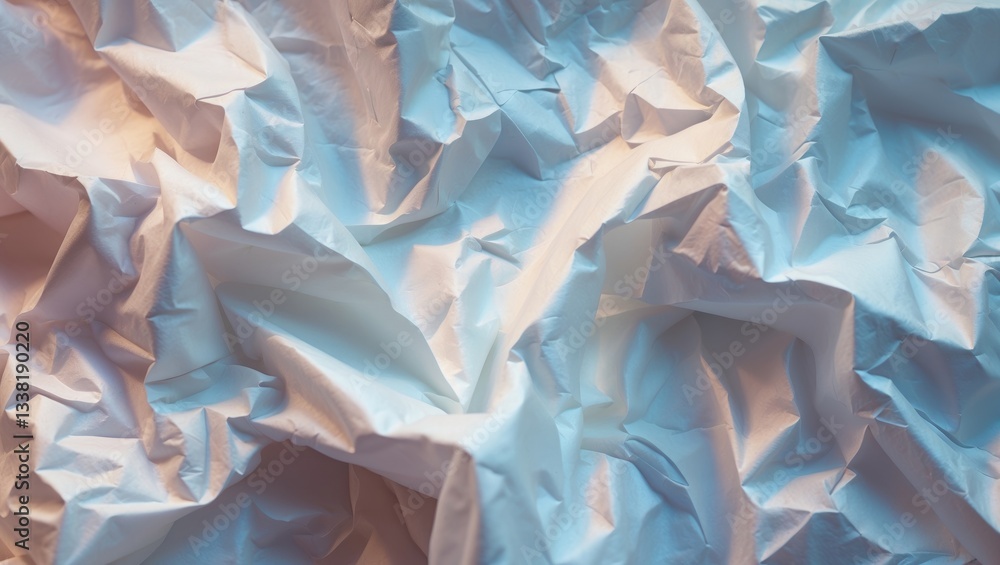 Poster soft crumpled tissue paper background texture. ideal backdrop for text. wrinkled tissue paper.