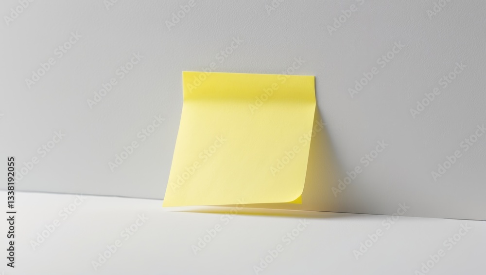 Poster yellow stick note paper isolated on a white background with a clipping path.