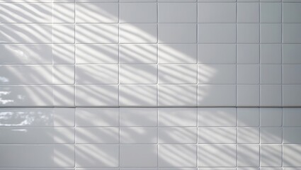 Obraz premium White tile wall checkered background texture. Ceramic brick wall and floor tiles mosaic background clean. Design pattern geometric with grid wallpaper design.