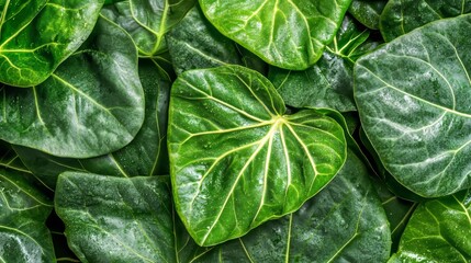 Close-up of lush green leaves