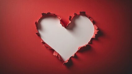 Heart shape symbol on paper