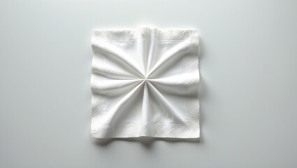 Clean paper tissue on a white background, viewed from above.