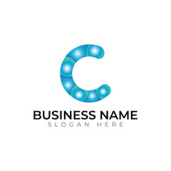 C letter abstract typography creative logo design