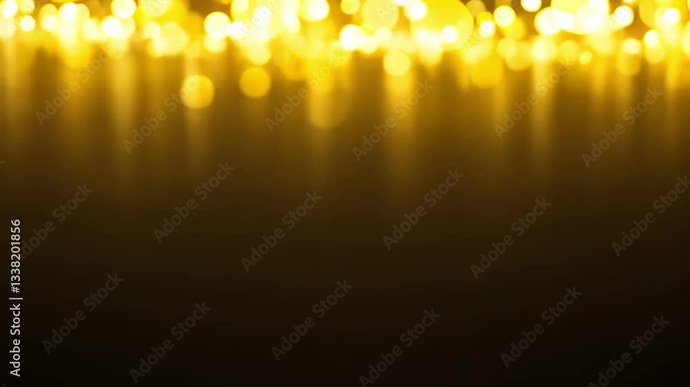 Poster blurred golden lights bokeh effect creating a festive and magical atmosphere backdrop design