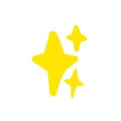 Hand drawing three golden stars, illustration vector