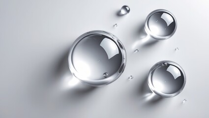 Gel serum texture. Clear skin care liquid droplets. Cosmetic product sample isolated on a white background.