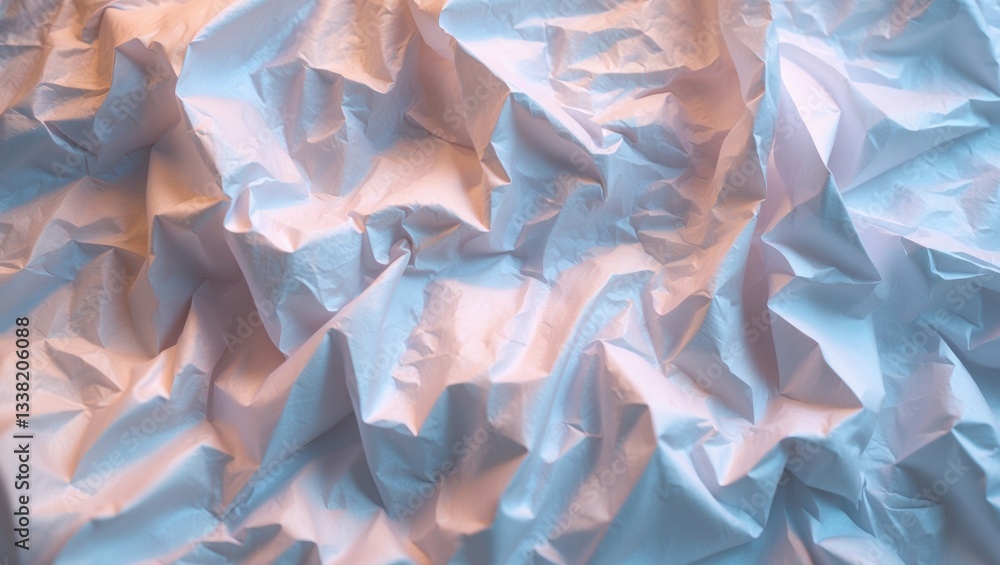 Poster soft crumpled tissue paper background texture. ideal backdrop for text. wrinkled tissue paper.