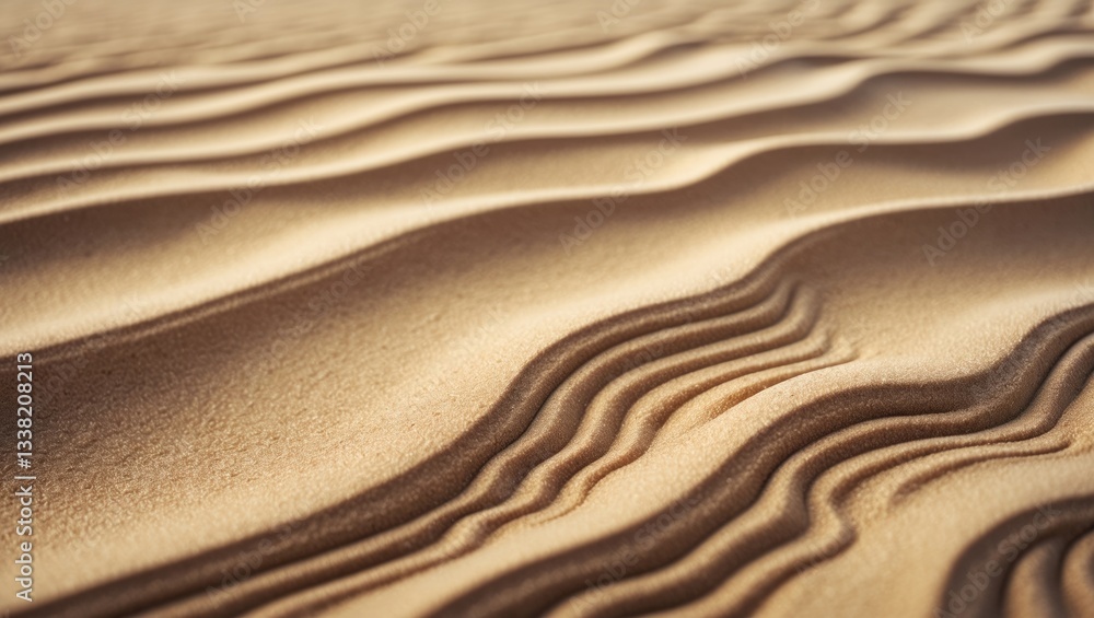 Poster close-up view of the sand pattern found on a beach.