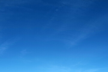 Natural landscape view of clear blue gradient sky
