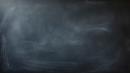 Fototapeta premium Chalk erased from blackboard, chalkboard texture background with copy space for adding text and design.
