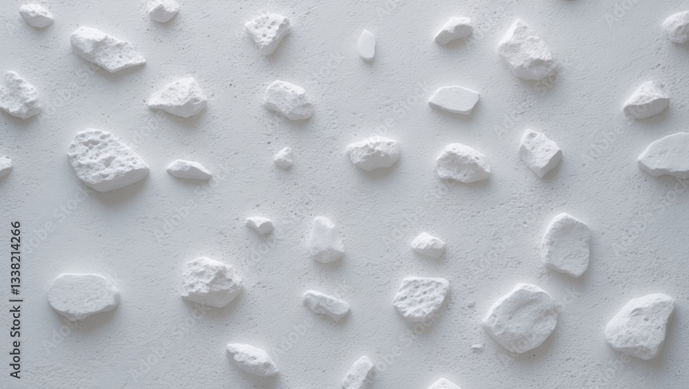 Poster close-up textured white artificial stone background featuring blank space for design. cement with st