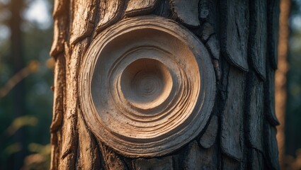 Close-up of a tree trunk texture that looks like fish.