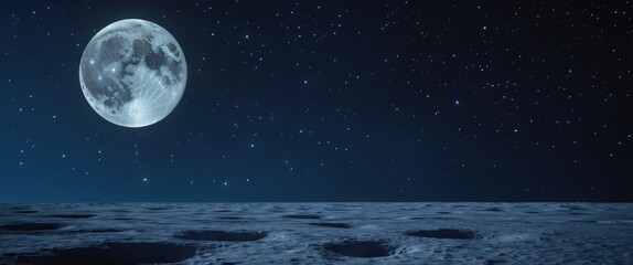 Bright Moon in the cosmos