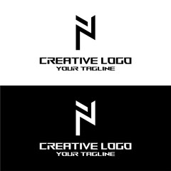 creative letter logo fn design vector