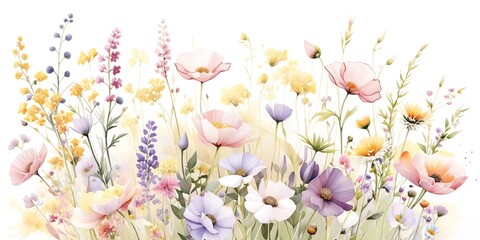 ilustraci&oacute;n flores de acuarela. 