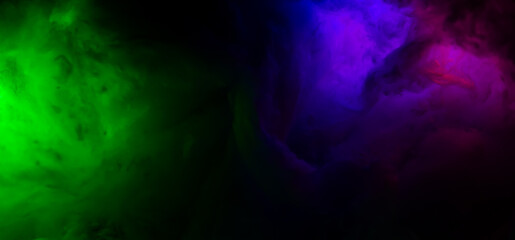 colorful fog in the dark storm