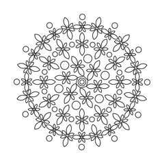 Labyrinth of Light Mandala Coloring Book Page