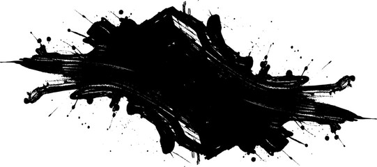 Grunge Brush strokes Background. Black Brush strokes isolated on white background. Grunge texture Background. Abstract Black and white grunge texture.