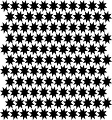 Black stars seamless pattern. Vector illustration